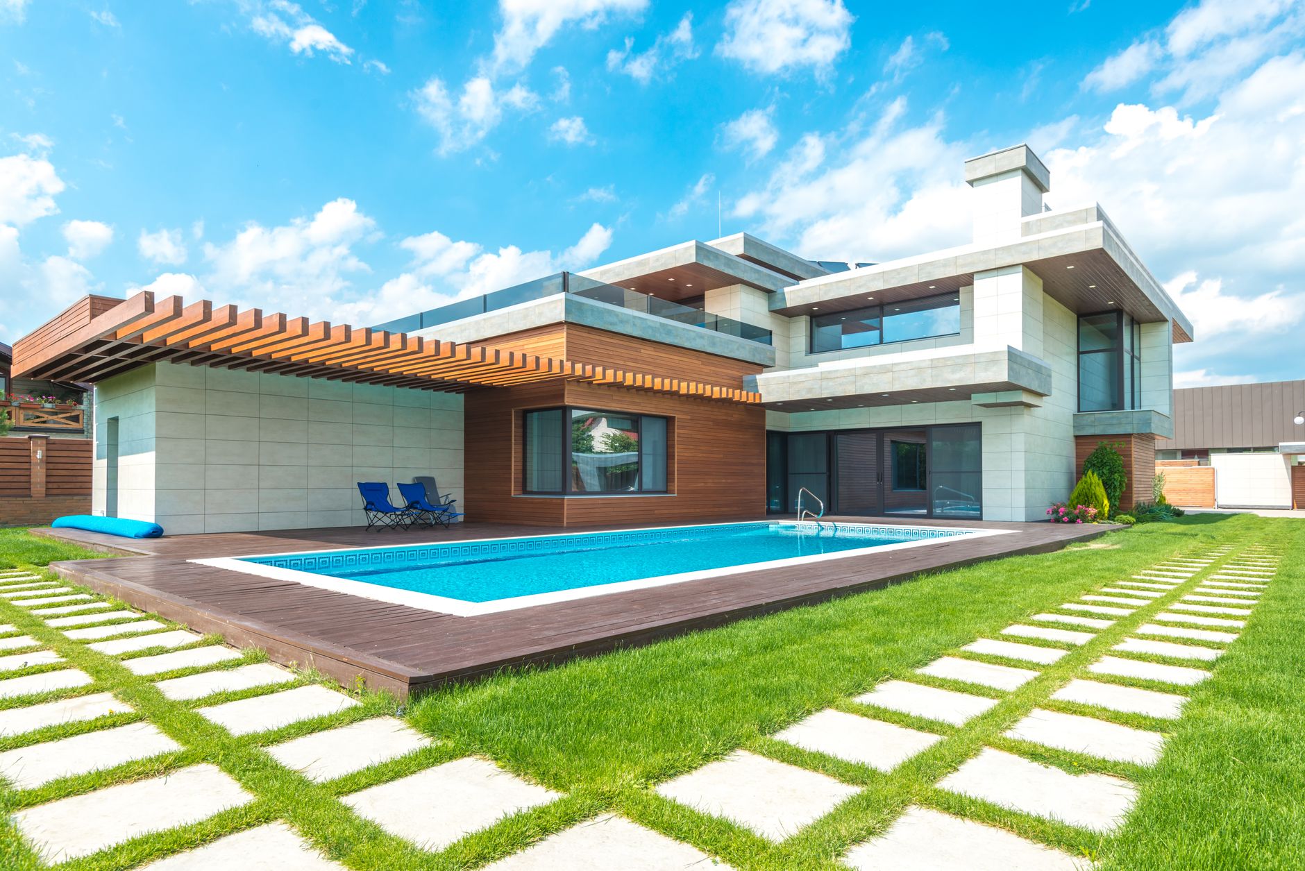 New inground pool being built in a Florida backyard
